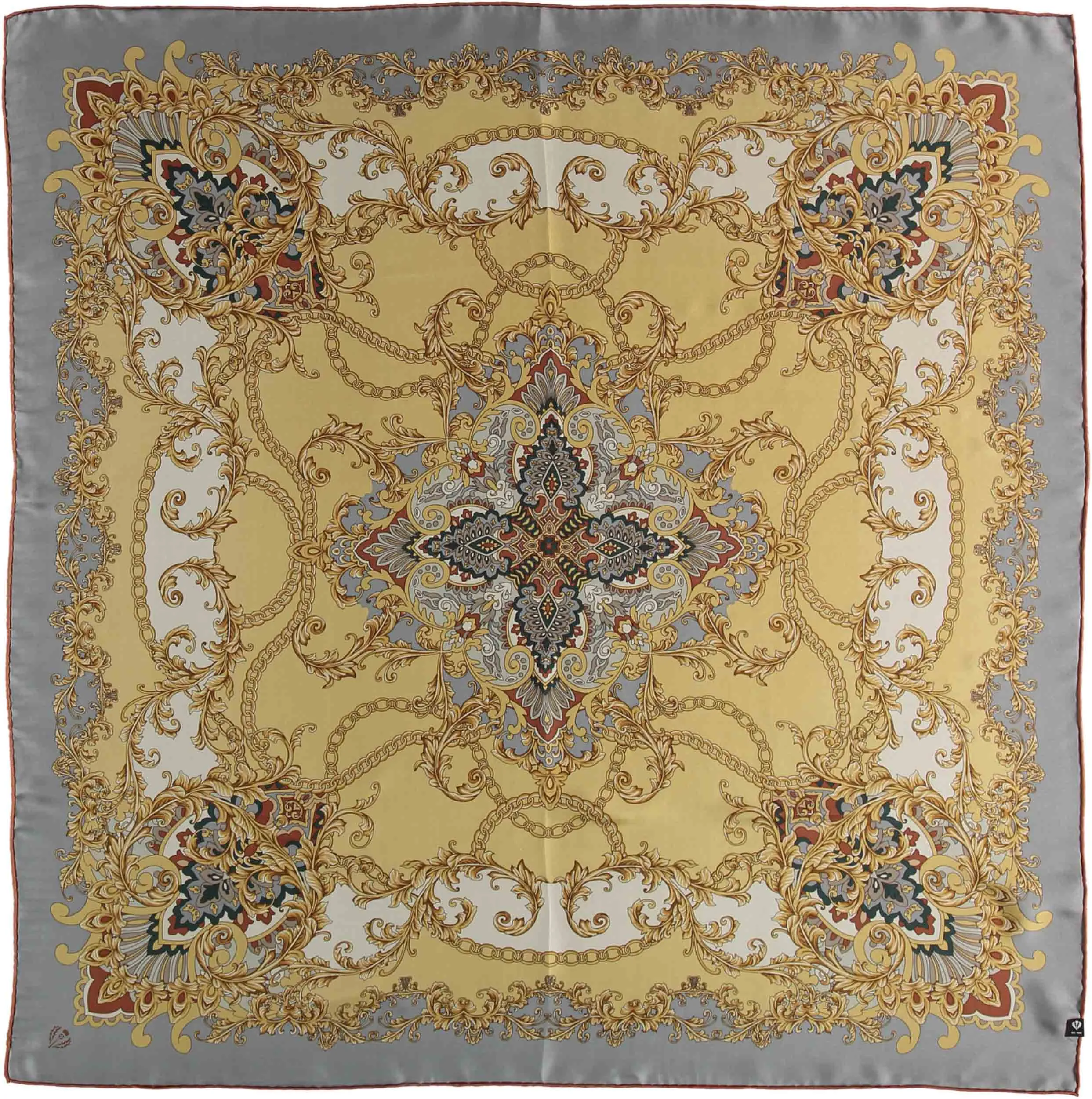 Versailles Ornamental Silk Oversized Square Scarf