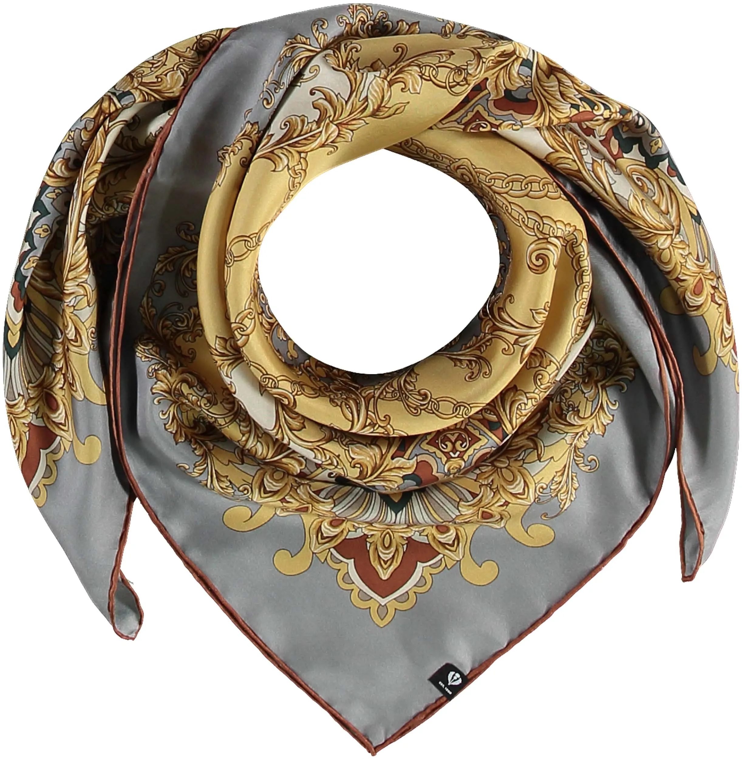 Versailles Ornamental Silk Oversized Square Scarf