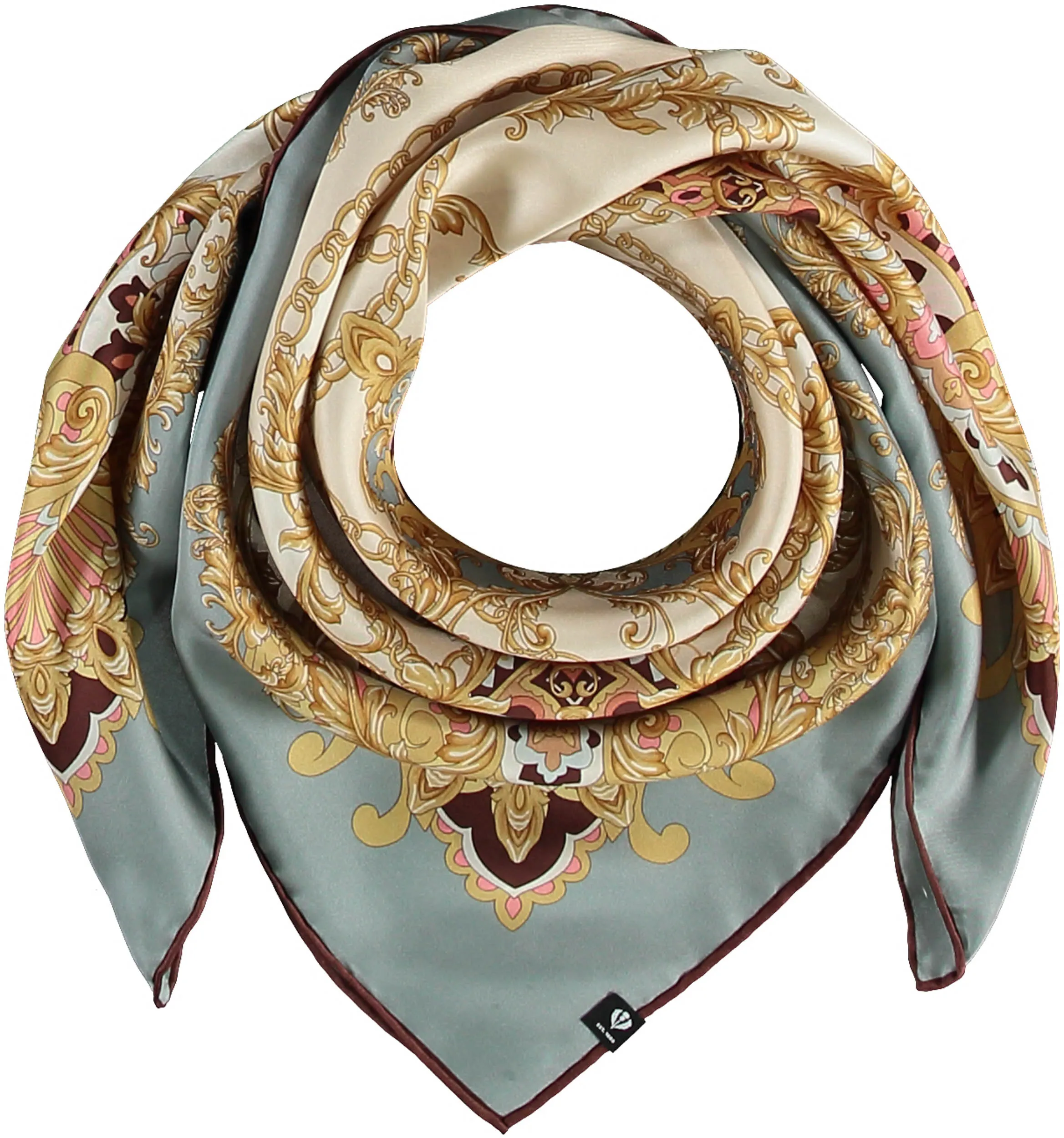 Versailles Ornamental Silk Oversized Square Scarf