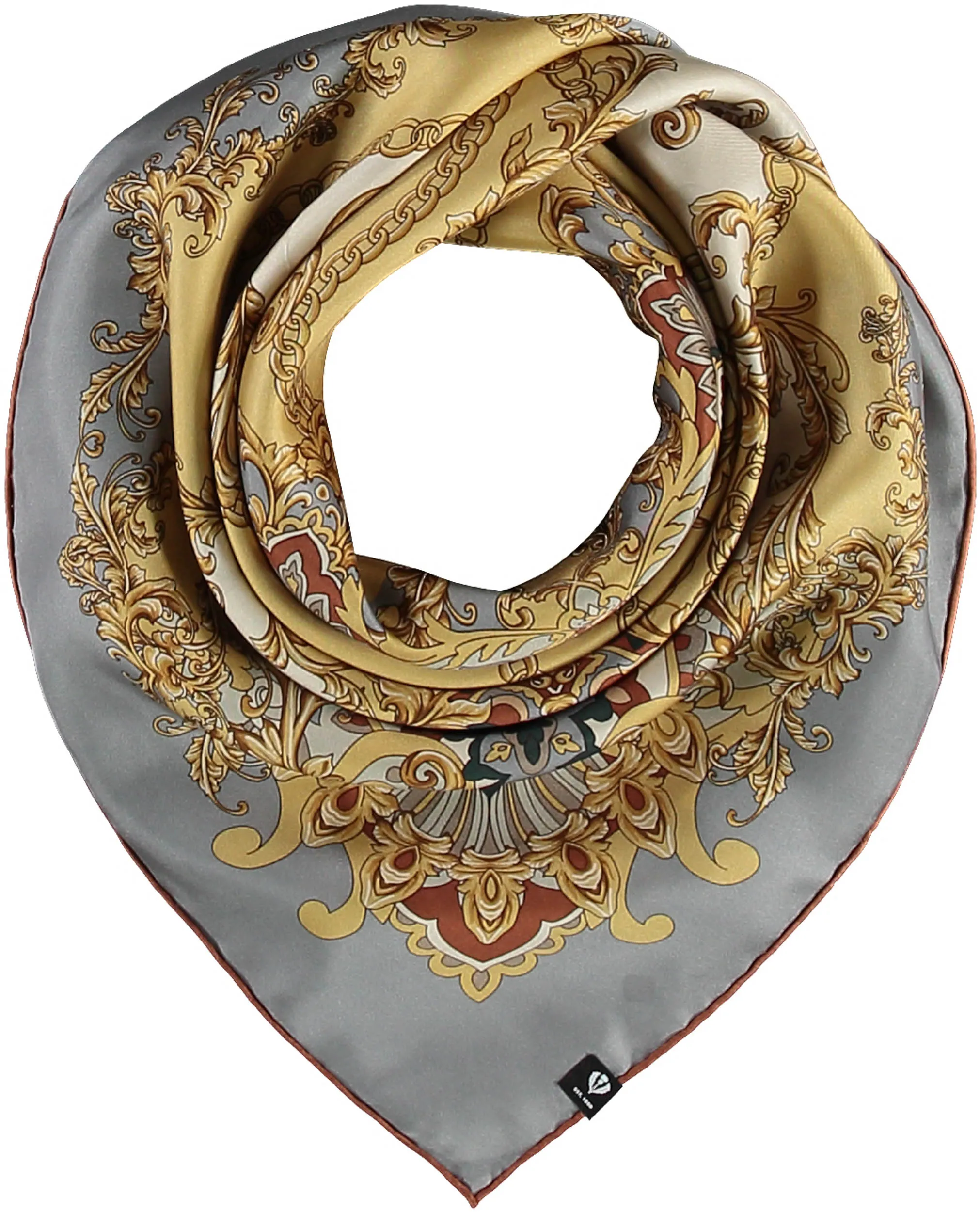 Versailles Ornamental Silk Oversized Square Scarf