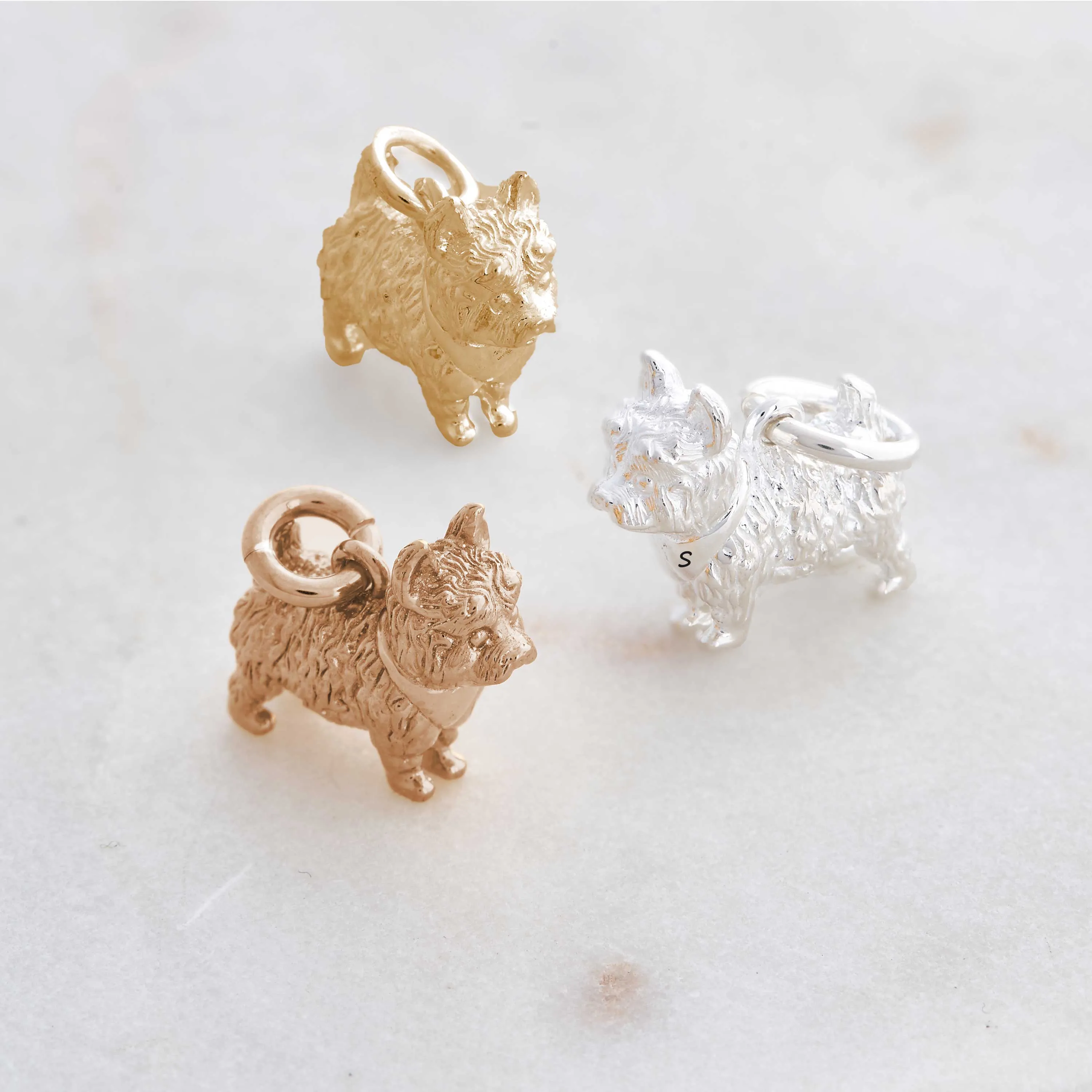 West Highland Terrier Silver Dog Charm
