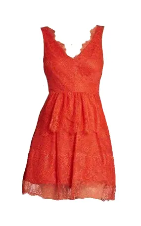 Willa Bright Poppy Lace Cocktail Dress