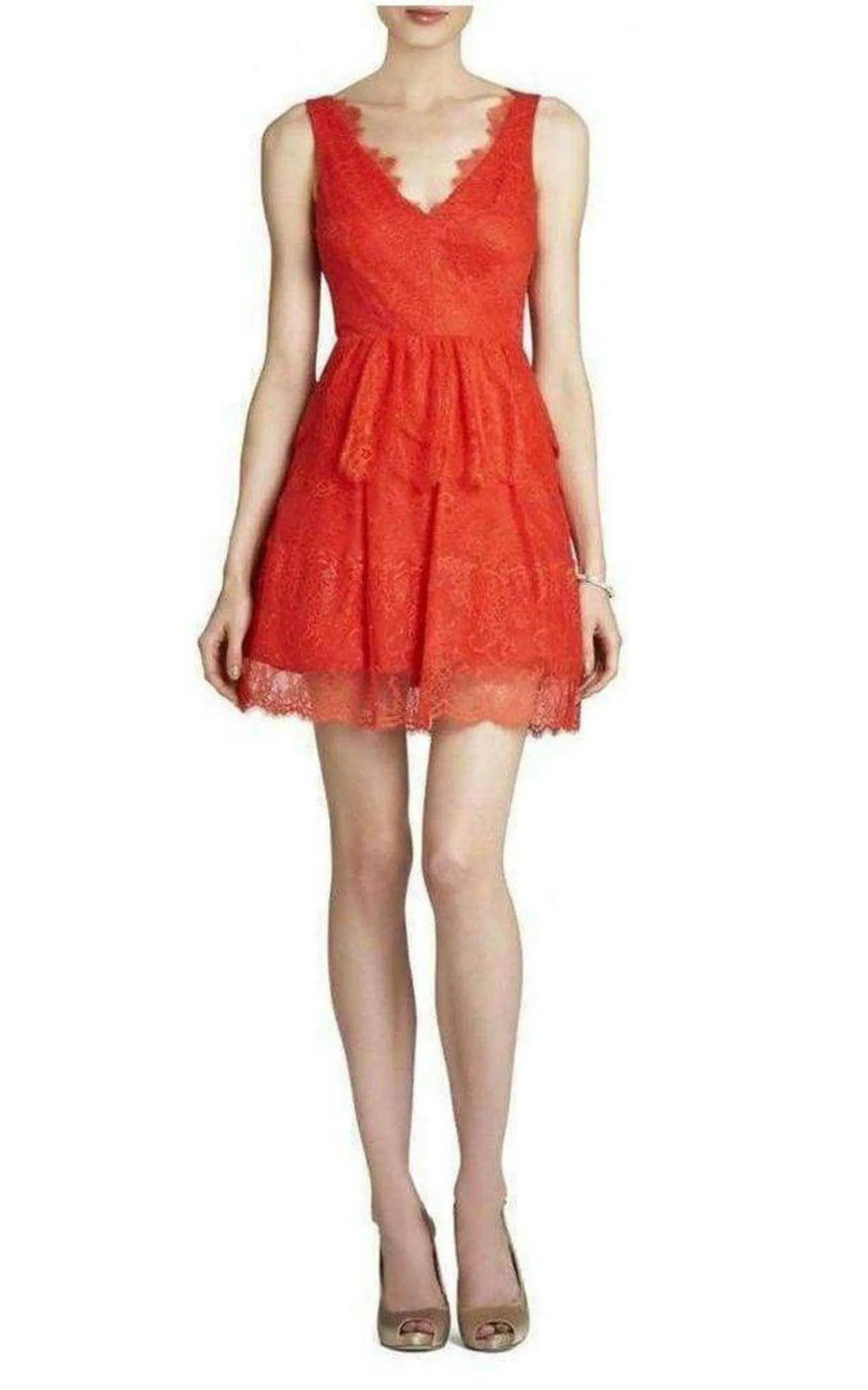 Willa Bright Poppy Lace Cocktail Dress