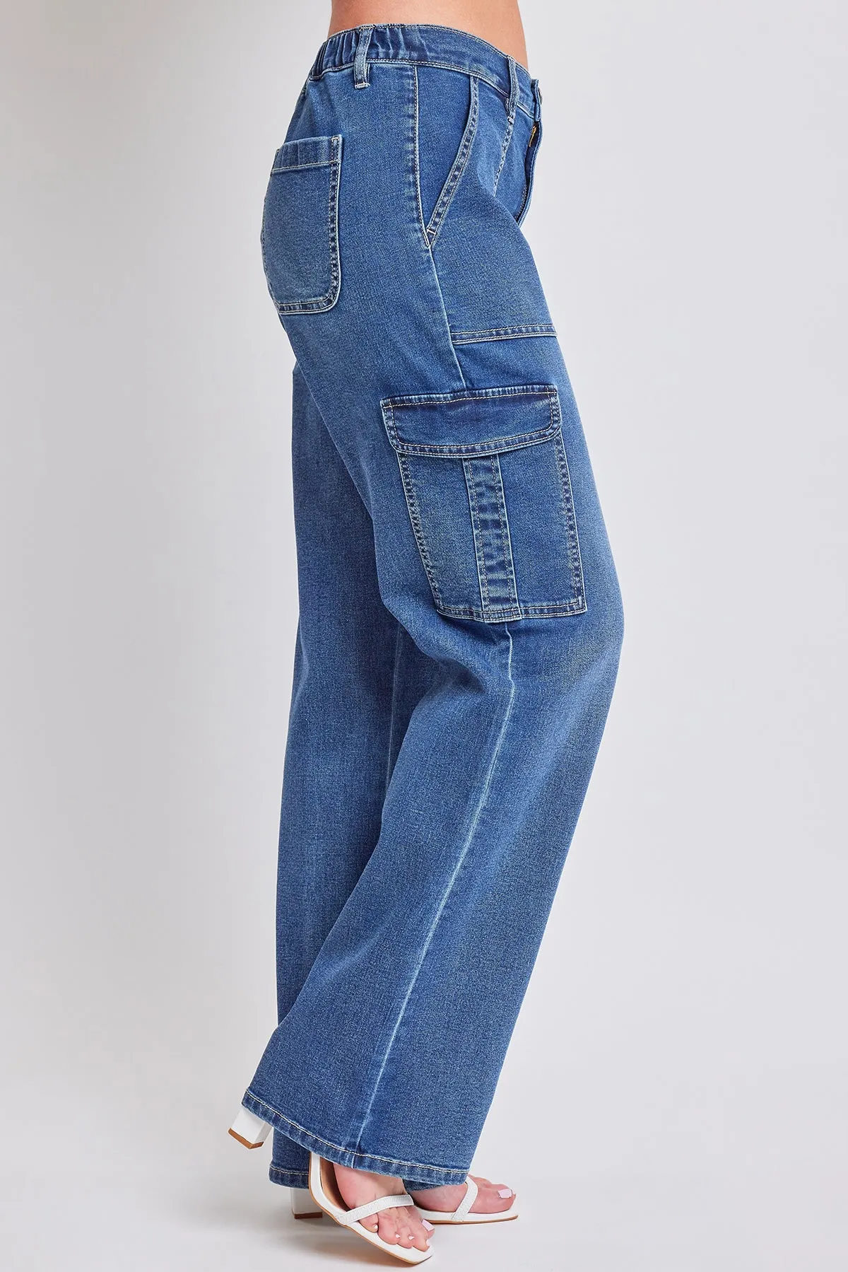 Women´s Elastic Waist Straight Leg Cargo Jean