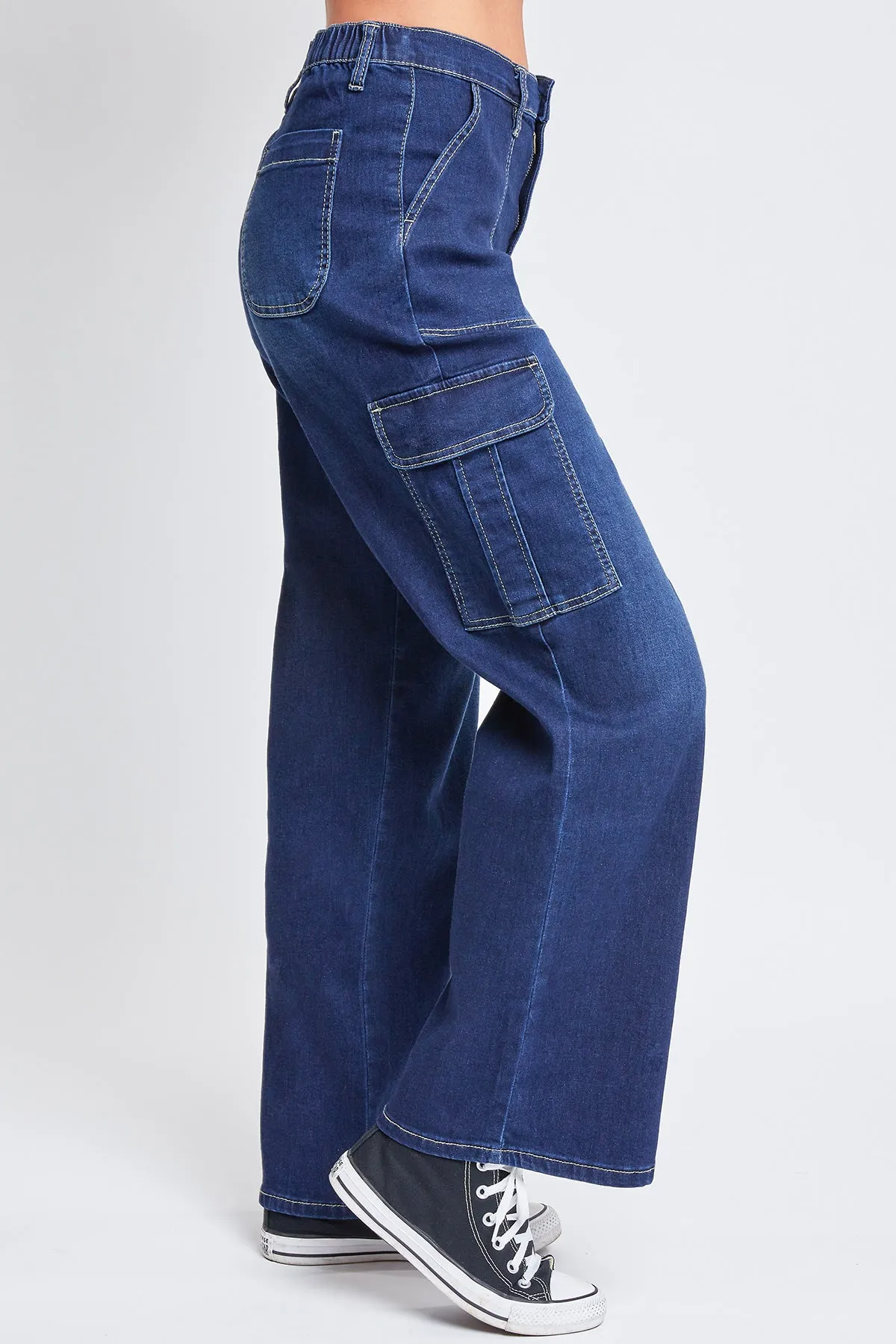 Women´s Elastic Waist Straight Leg Cargo Jean