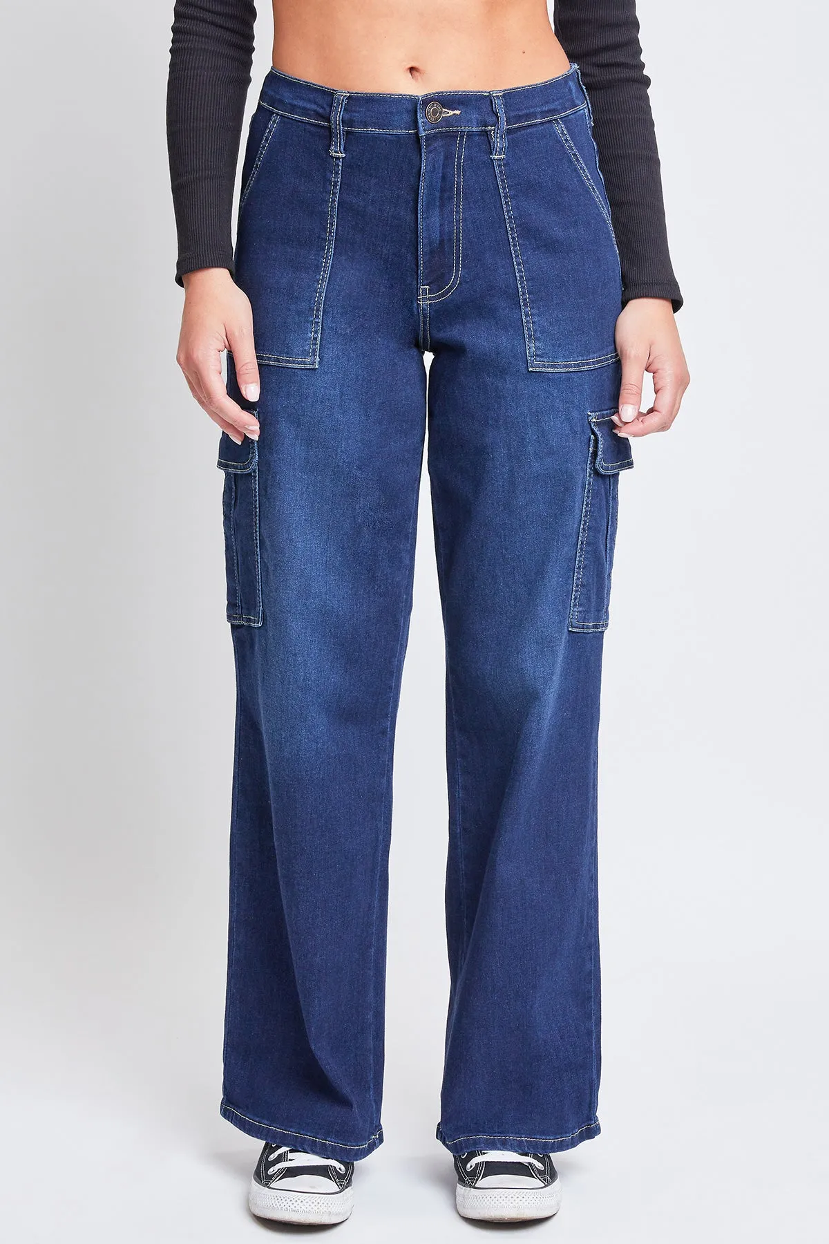 Women´s Elastic Waist Straight Leg Cargo Jean