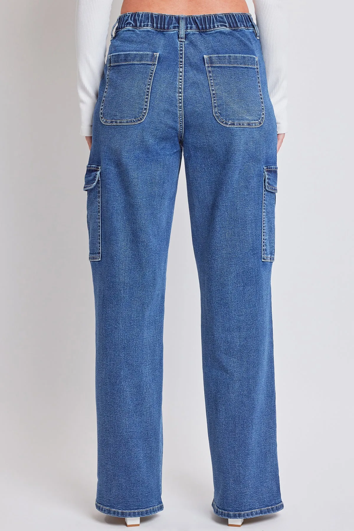 Women´s Elastic Waist Straight Leg Cargo Jean