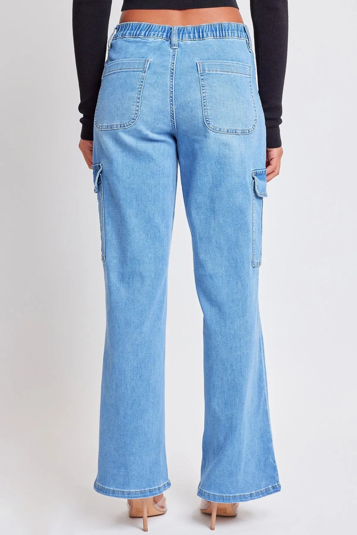 Women´s Elastic Waist Straight Leg Cargo Jean