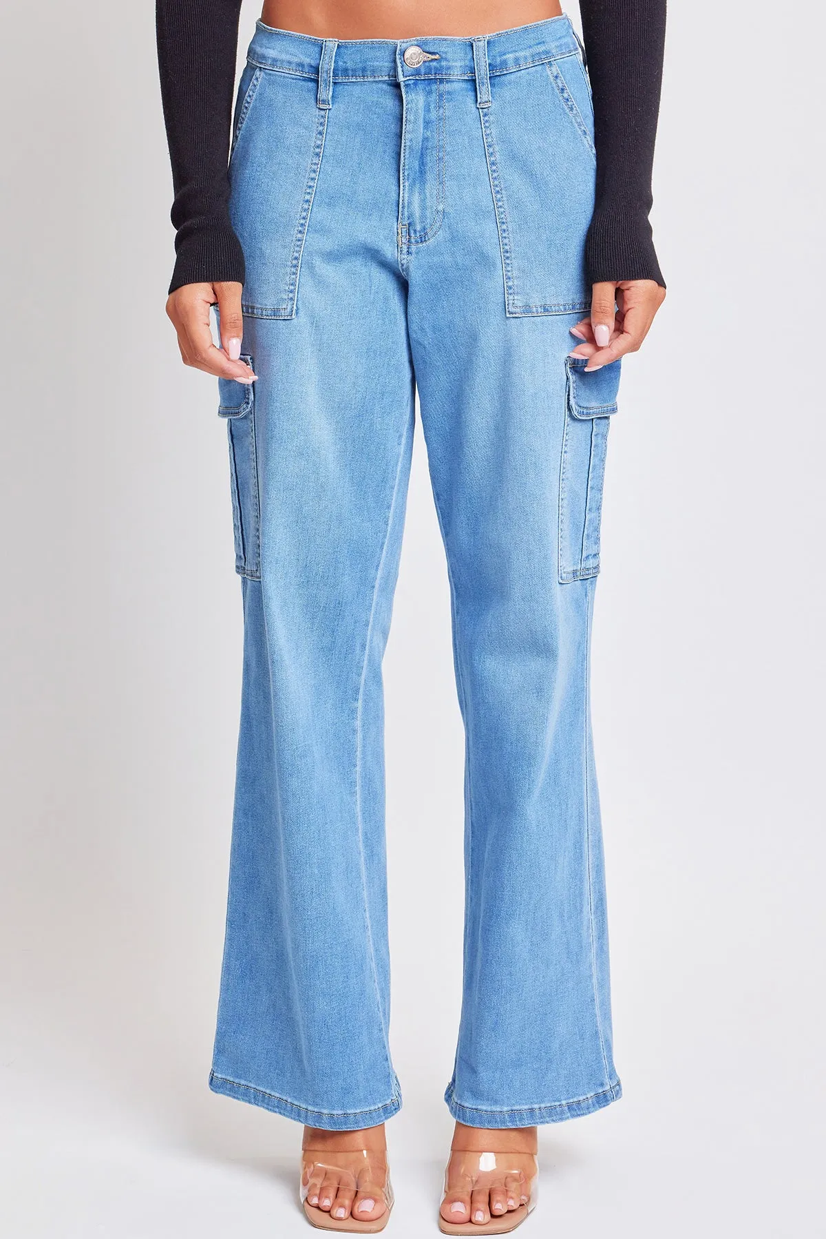Women´s Elastic Waist Straight Leg Cargo Jean